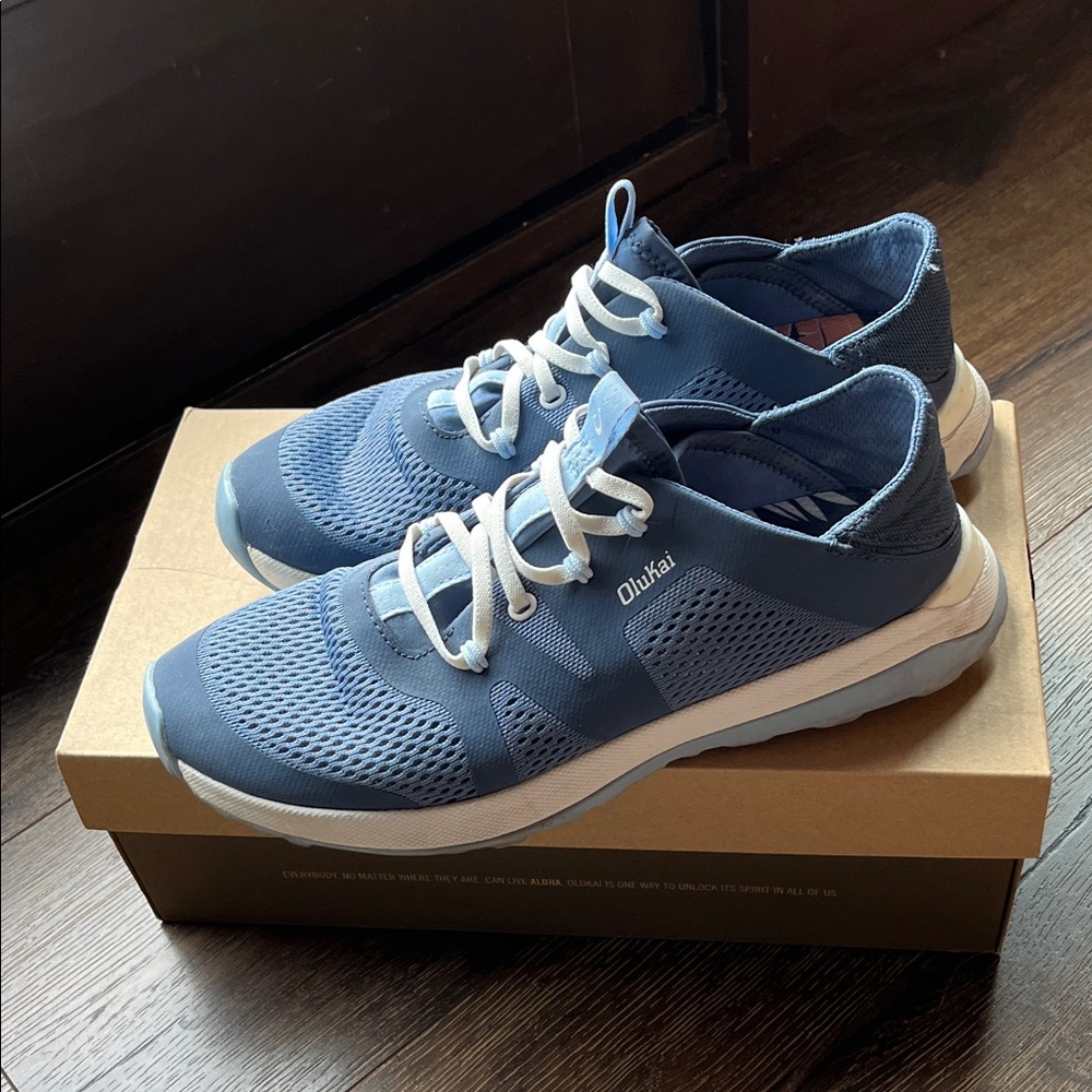 OluKai Navy Sneakers with White Accents
